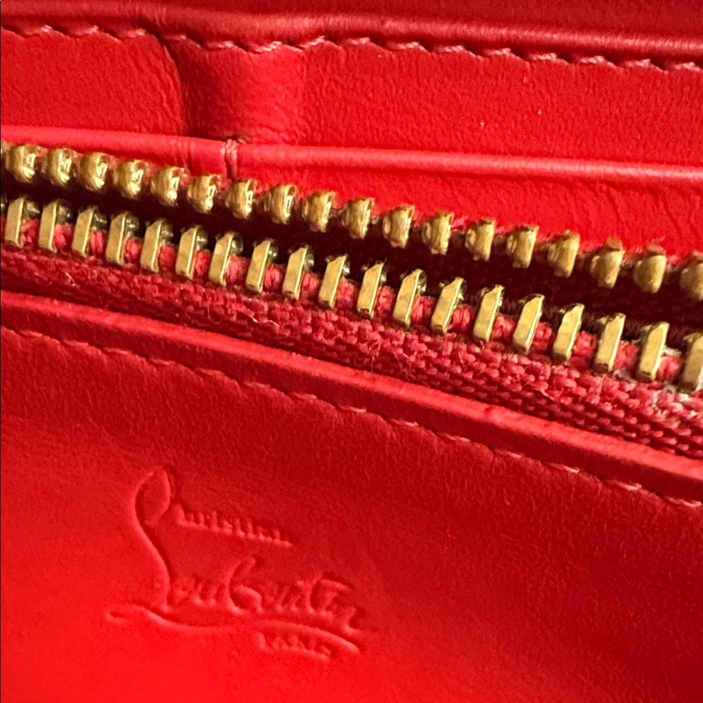 Authentic Christian Louboutin Navy Wallet with Silver Studs - Picture 12 of 16